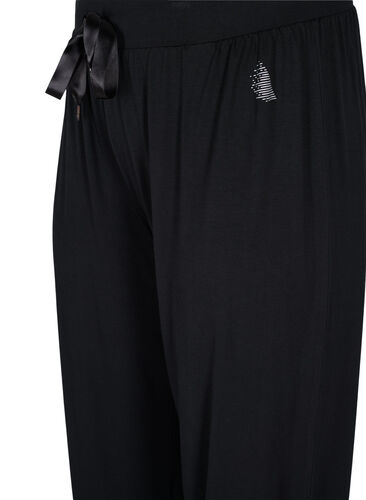 Pantalon d'exercice ample en viscose, Black, Packshot image number 2