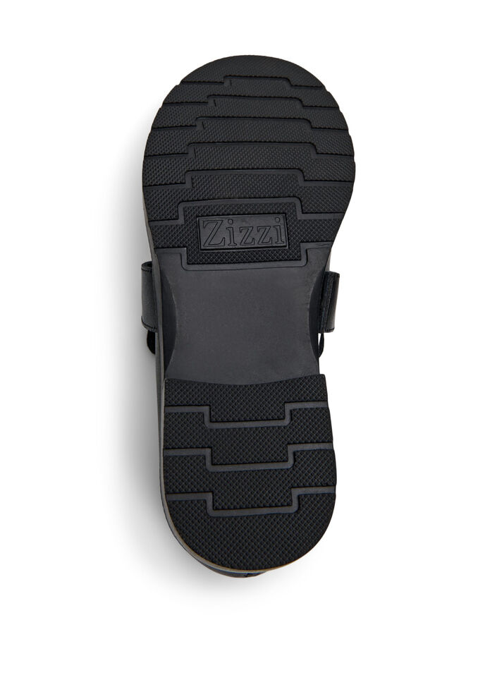 Large - Mocassins en cuir avec clous, Noir, Packshot image number 4