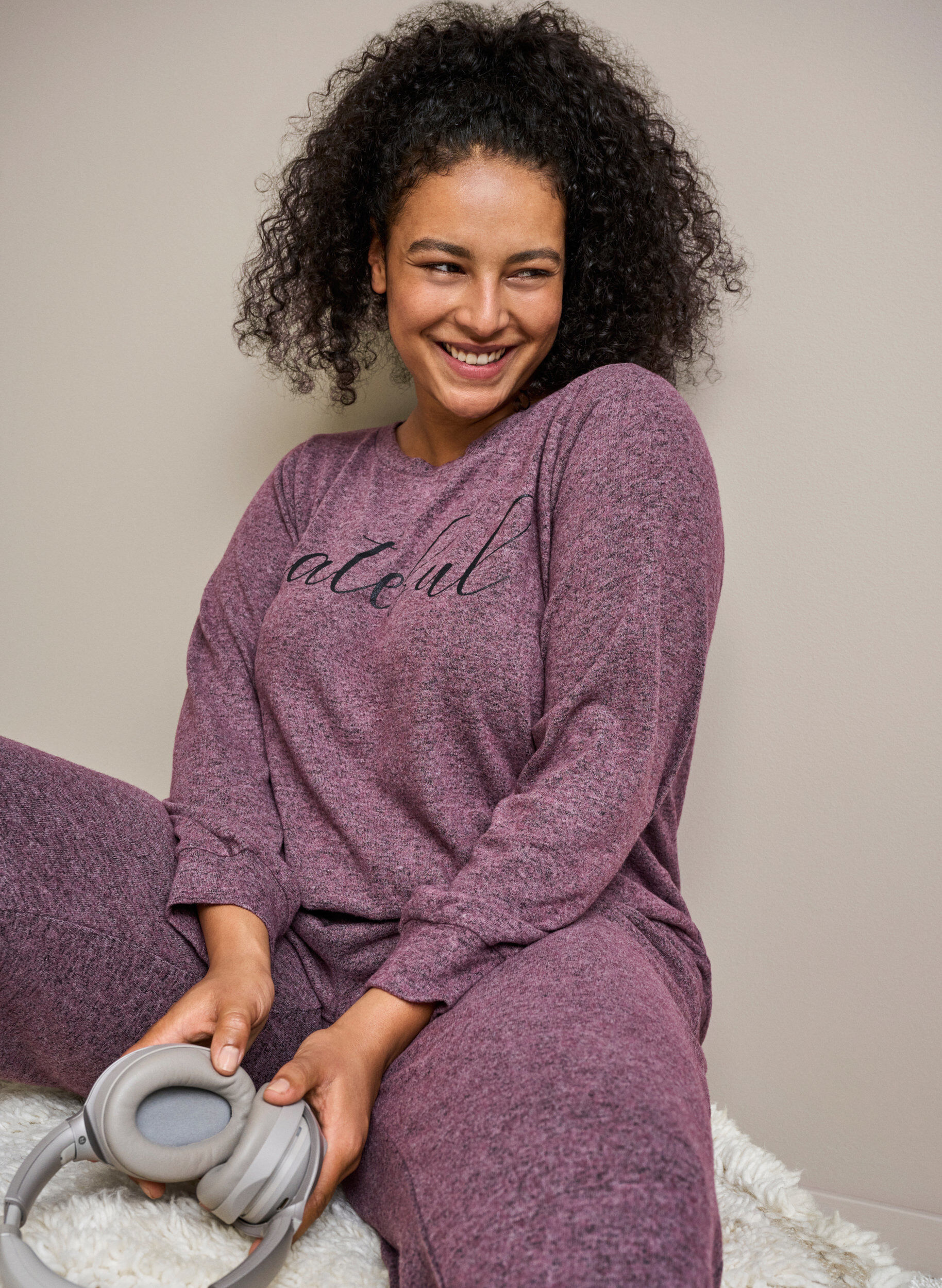 Zizzi Pull en viscose m&eacute;lang&eacute;e chin&eacute;e, Port Royal Mel, Image image number 0