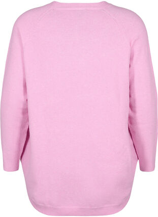 Pull en tricot avec des boutons, Lilac Sachet Mel., Packshot image number 1