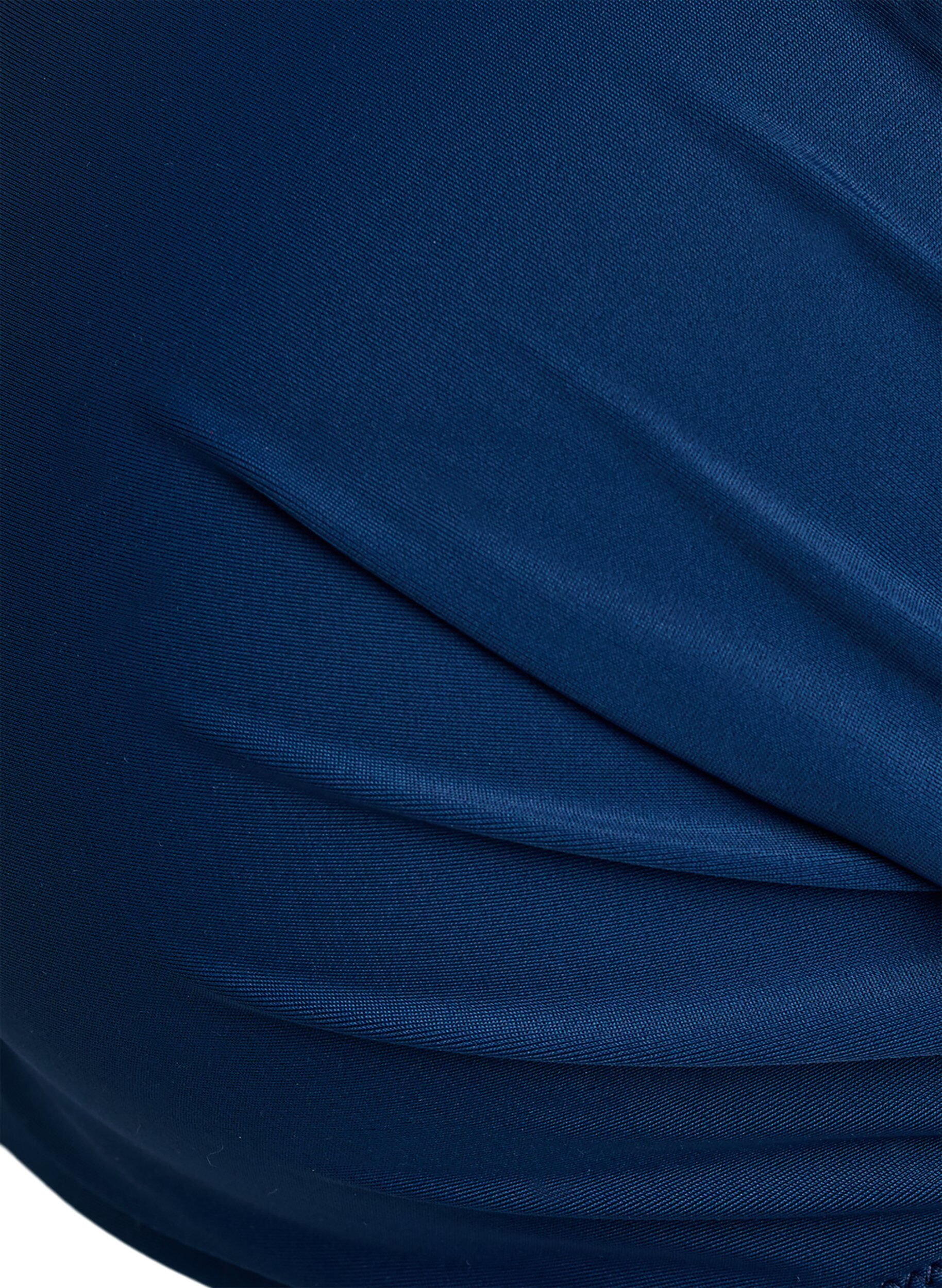 ZizziBikini top met beugel en plooien, Blauw, Packshot image number 2