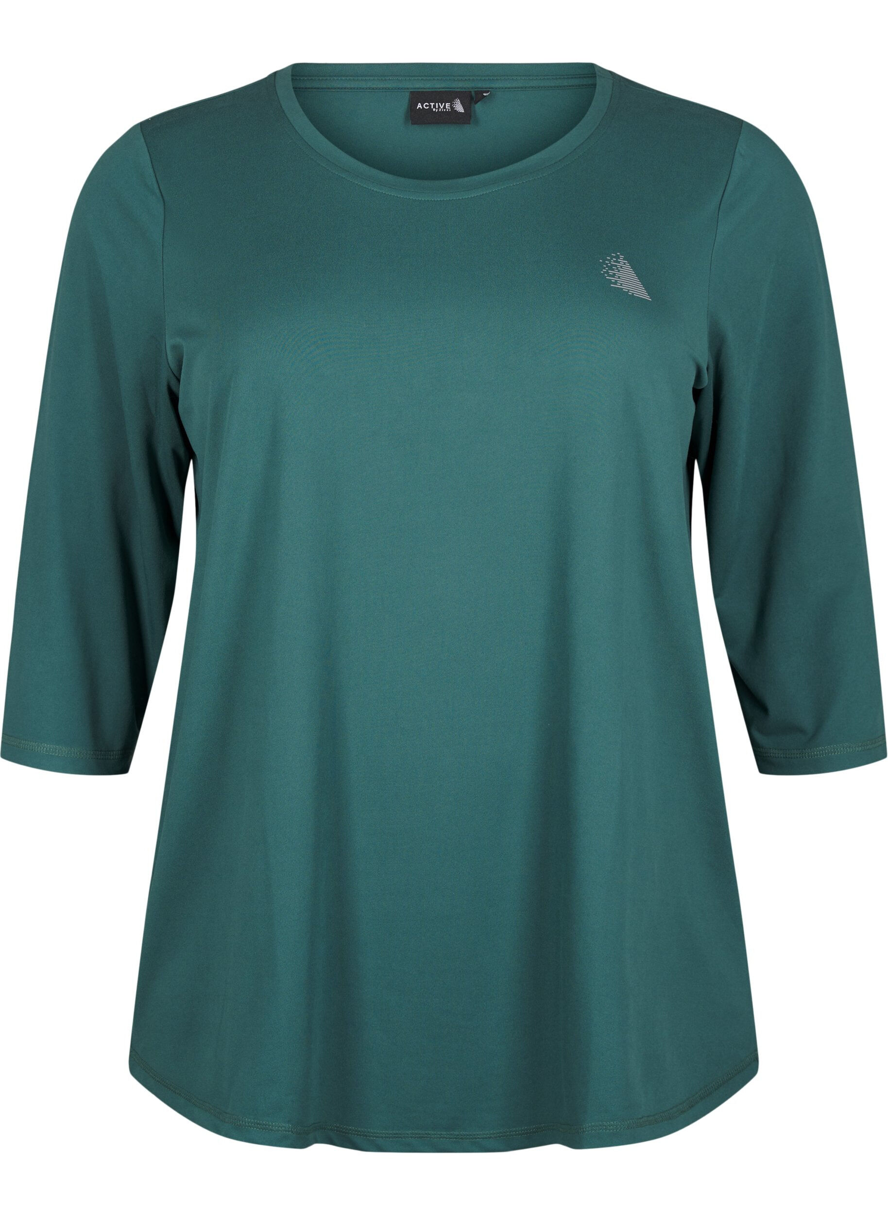 ZizziWork-out top met 3/4 mouwen, Groen, Packshot image number 0