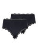 Culotte 2-pack avec bords en dentelle, Black, Packshot image number 1
