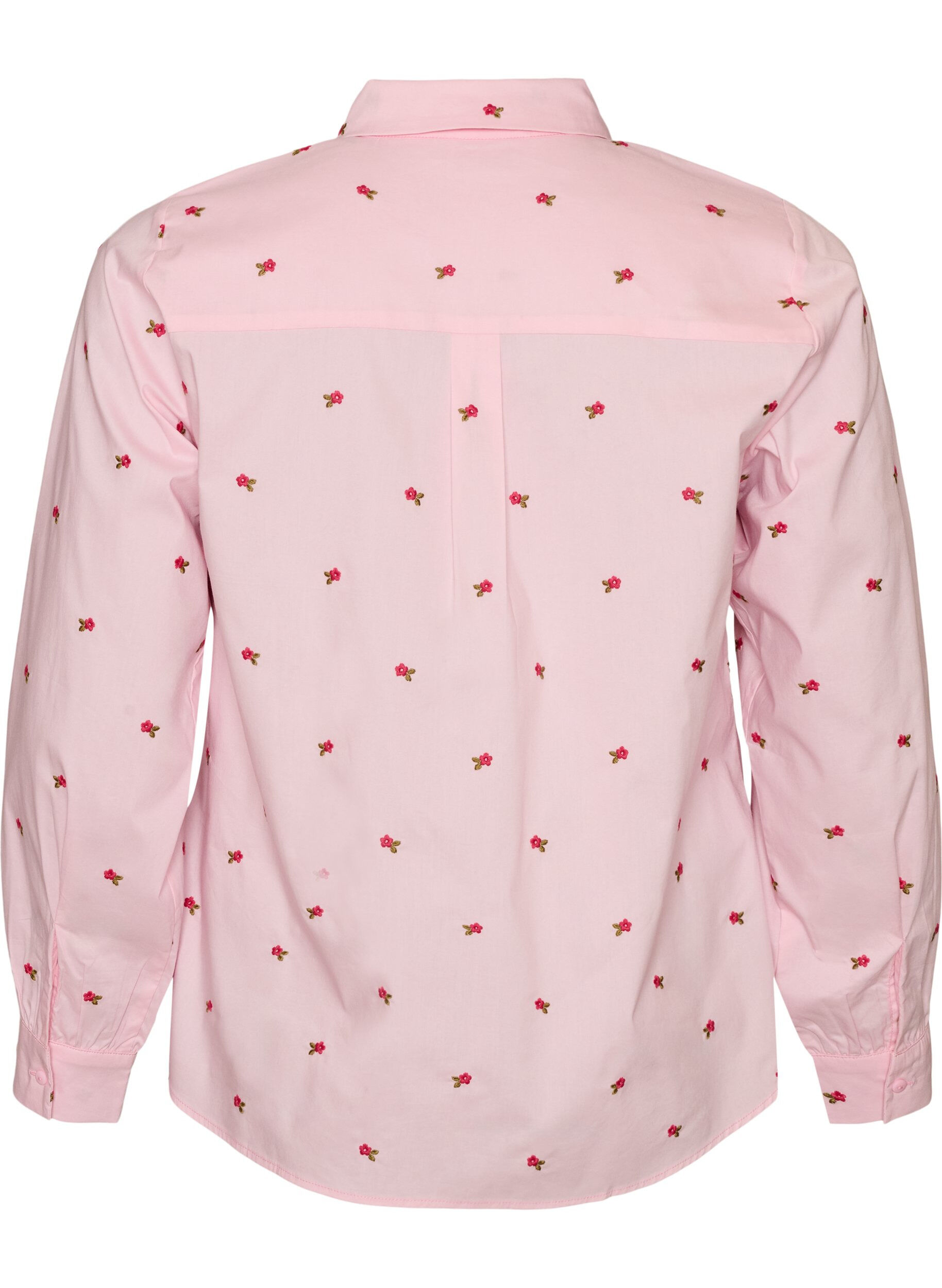 ZizziShirt met geborduurde bloemen, Roze, Packshot image number 1