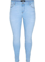 Amy jeans met hoge taille en super slanke pasvorm, Light blue, Packshot