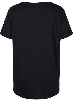 T-shirt de nuit surdimensionné en coton bio, Black Sleep, Packshot image number 1