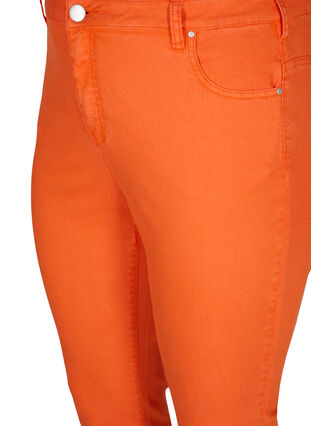 Nauwsluitende 3/4 broek met rits, Orange , Packshot image number 2
