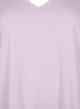 T-shirt à manches courtes avec col en V, Lavender Frost, Packshot image number 2