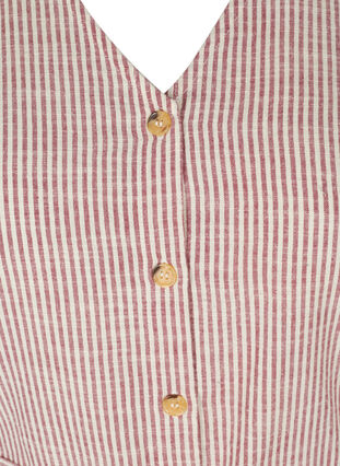 Robe chemise rayée en coton avec poches, Dry Rose Stripe, Packshot image number 2