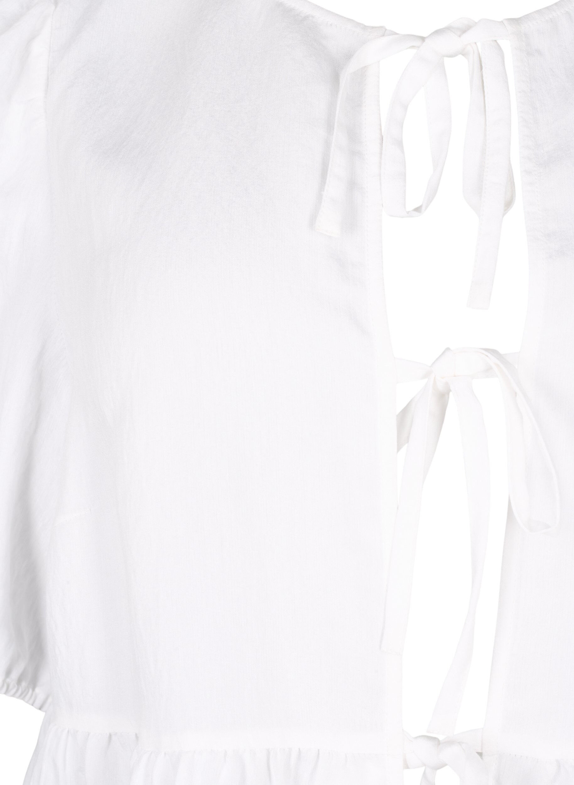 ZizziViscose blouse met anglaise borduursel, Bright White, Packshot image number 2