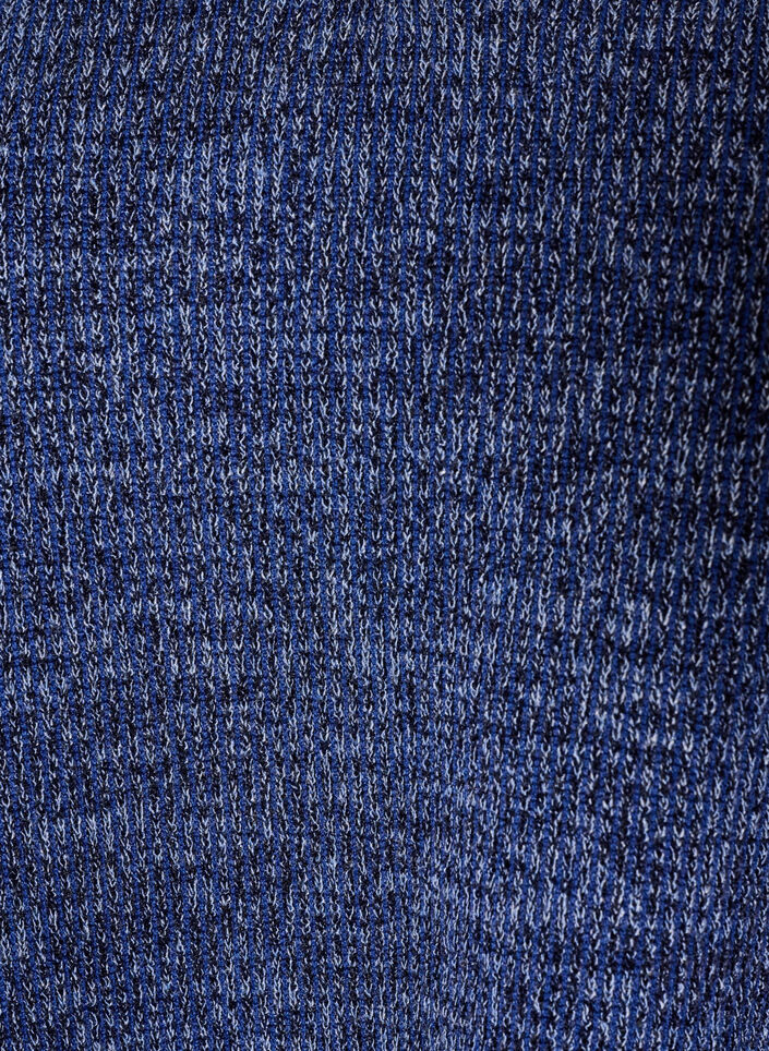 Jersey blouse met V-hals en lange mouwen, Blauw, Packshot image number 2