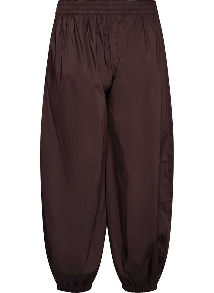 Pantalon ballon avec poches et ceinture &eacute;lastique, Marron, Packshot image number 1