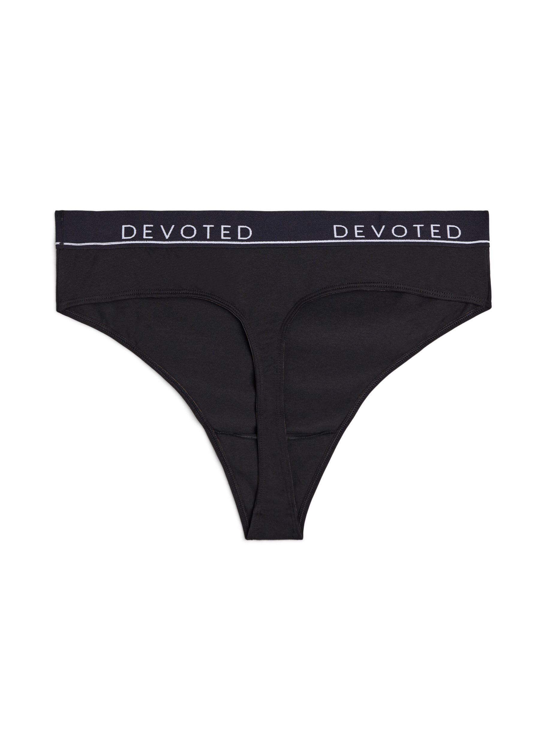 ZizziString en coton avec taille normale, Noir, Packshot image number 1