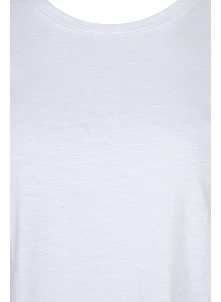 Set van 2 basic t-shirts in katoen, Black/B White, Packshot image number 3