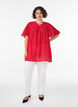 Tunique en lyocell avec manches papillon, Rouge, Model image number 1