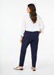 Broek met zakken en sierknopen, Blauw, Model image number 1