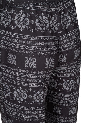 Pantalon de nuit à motifs avec cordon de serrage, Black AOP, Packshot image number 3