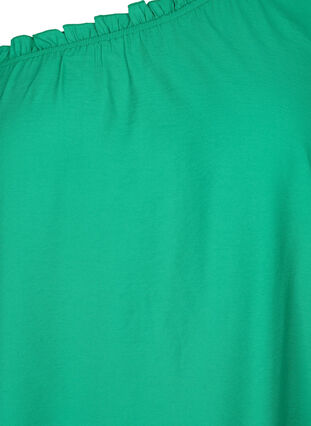One-shoulder jurk van viscose, Deep Mint, Packshot image number 2