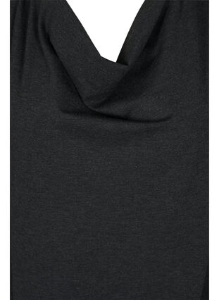 Tunique de couleur unie à manches 3/4, Dark Grey Melange, Packshot image number 2
