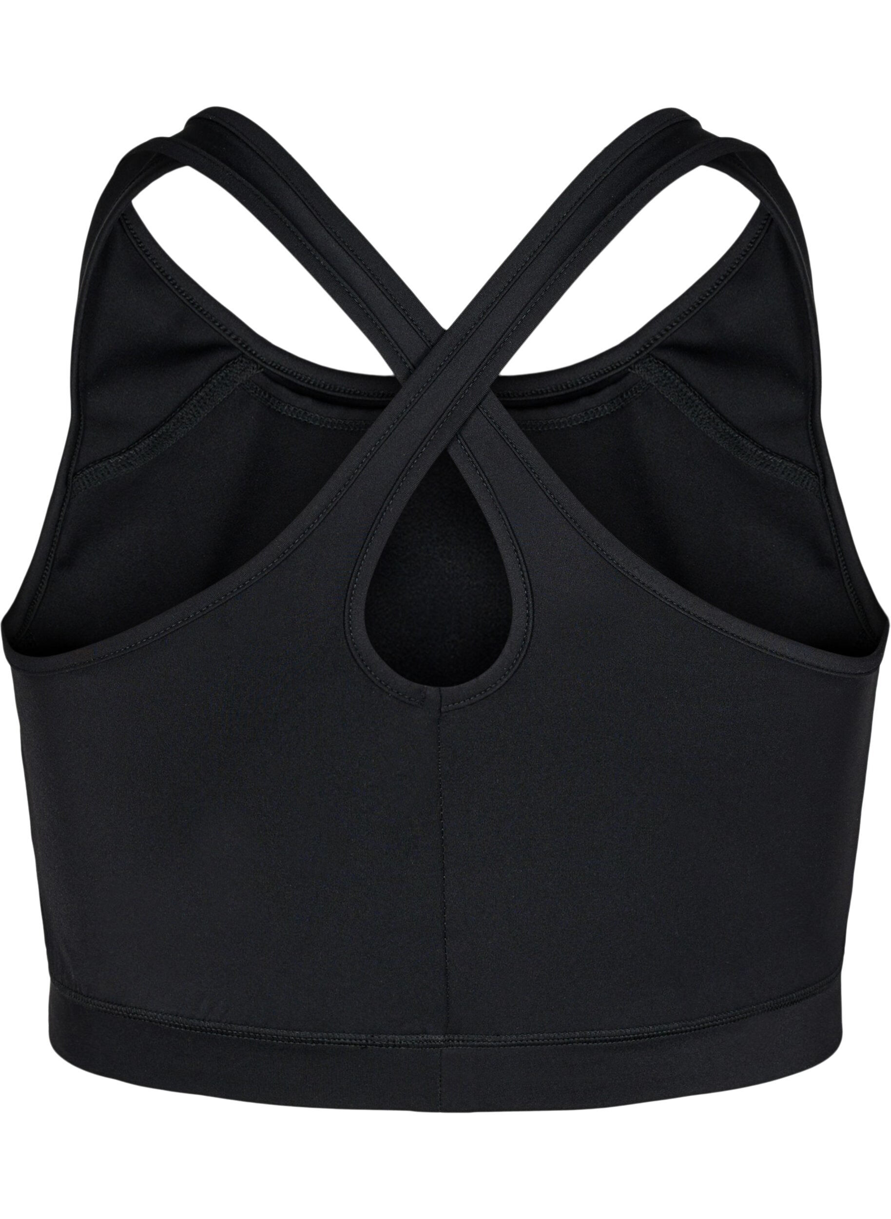 Zizzi Soutien-gorge de sport avec poche avant, Noir, Packshot image number 1