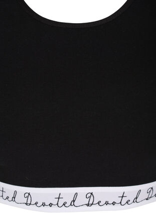 Soutien-gorge en coton à encolure ronde, Black, Packshot image number 2
