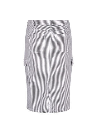 Jupe crayon rayée avec des poches, Black & White Stripe, Packshot image number 1