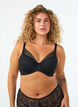 Kanten beha met gewatteerde cups, Zwart, Model image number 0