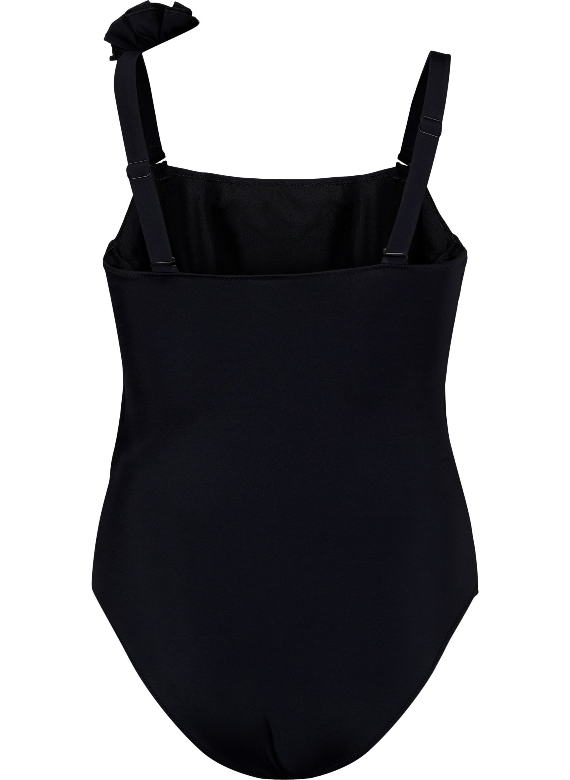 Zizzi Maillot de bain &agrave; encolure asym&eacute;trique, Black, Packshot image number 1