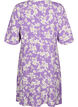 Jurk met 1/2 mouw met bloemenprint in viscose, Purple Flower AOP, Packshot image number 1
