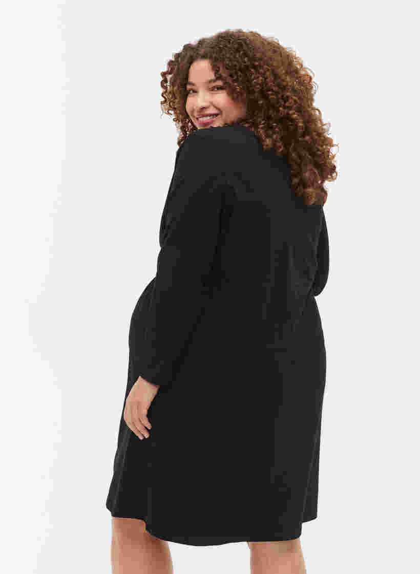 Robe de grossesse en coton, Black, Model image number 1