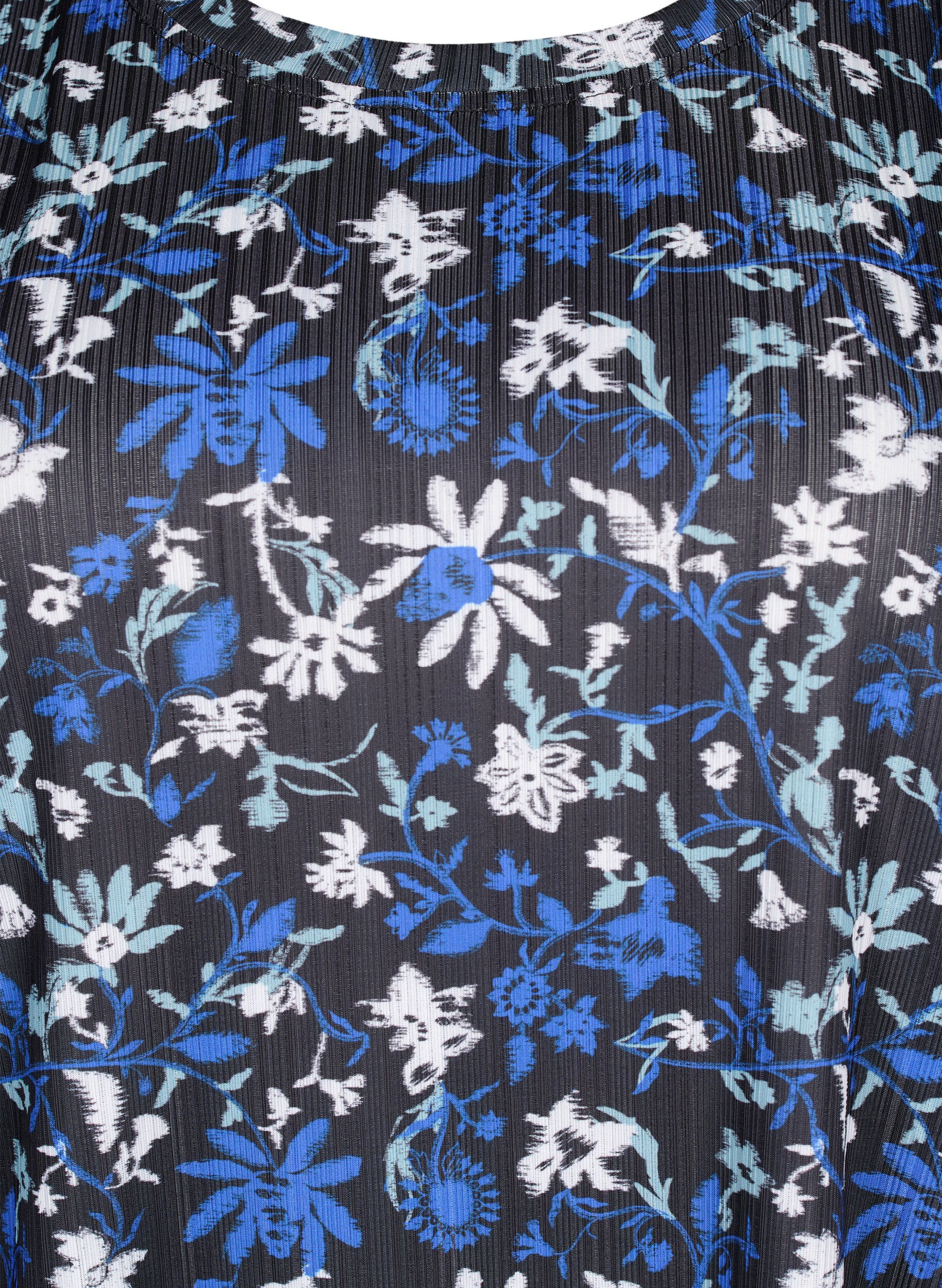 Zizzi FLASH &ndash; T-shirt &agrave; imprim&eacute; floral, Black Blue Green AOP, Packshot image number 2