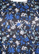 FLASH - T-shirt met bloemenprint, Black Blue Green AOP, Packshot image number 2