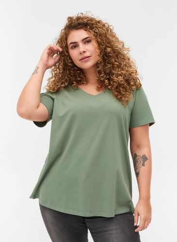 T-shirt basique, Agave Green, Model image number 0