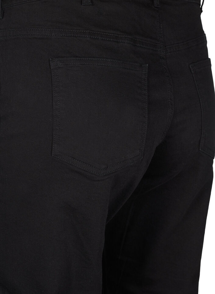 Vera jeans cropped &agrave; coupe droite, Noir, Packshot image number 3