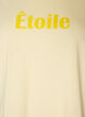 T-shirt en coton bio avec inscription en velours, Jaune clair, Packshot image number 2