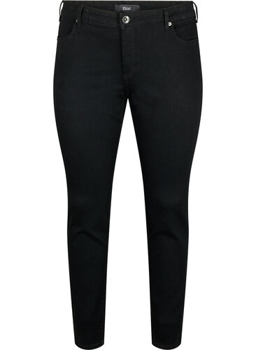 Jean Emily coupe slim fit avec taille normale, Black, Packshot image number 0