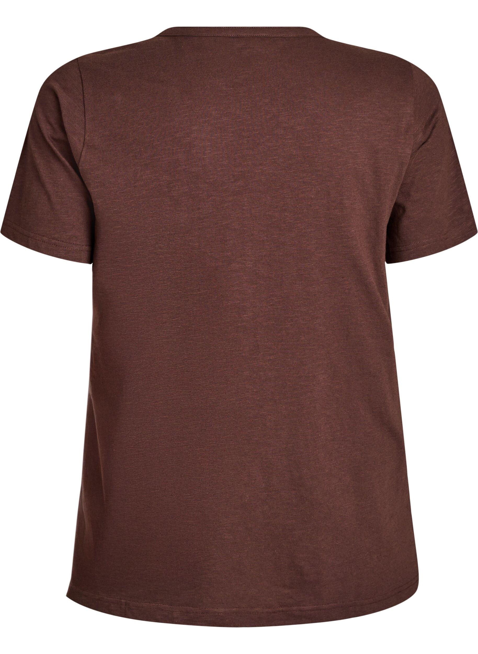 ZizziT-shirt dot&eacute; de boutons, Marron, Packshot image number 1