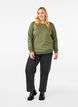 Sweatshirt met geborduurde bloemen, D. L. Green W. emb., Model image number 2