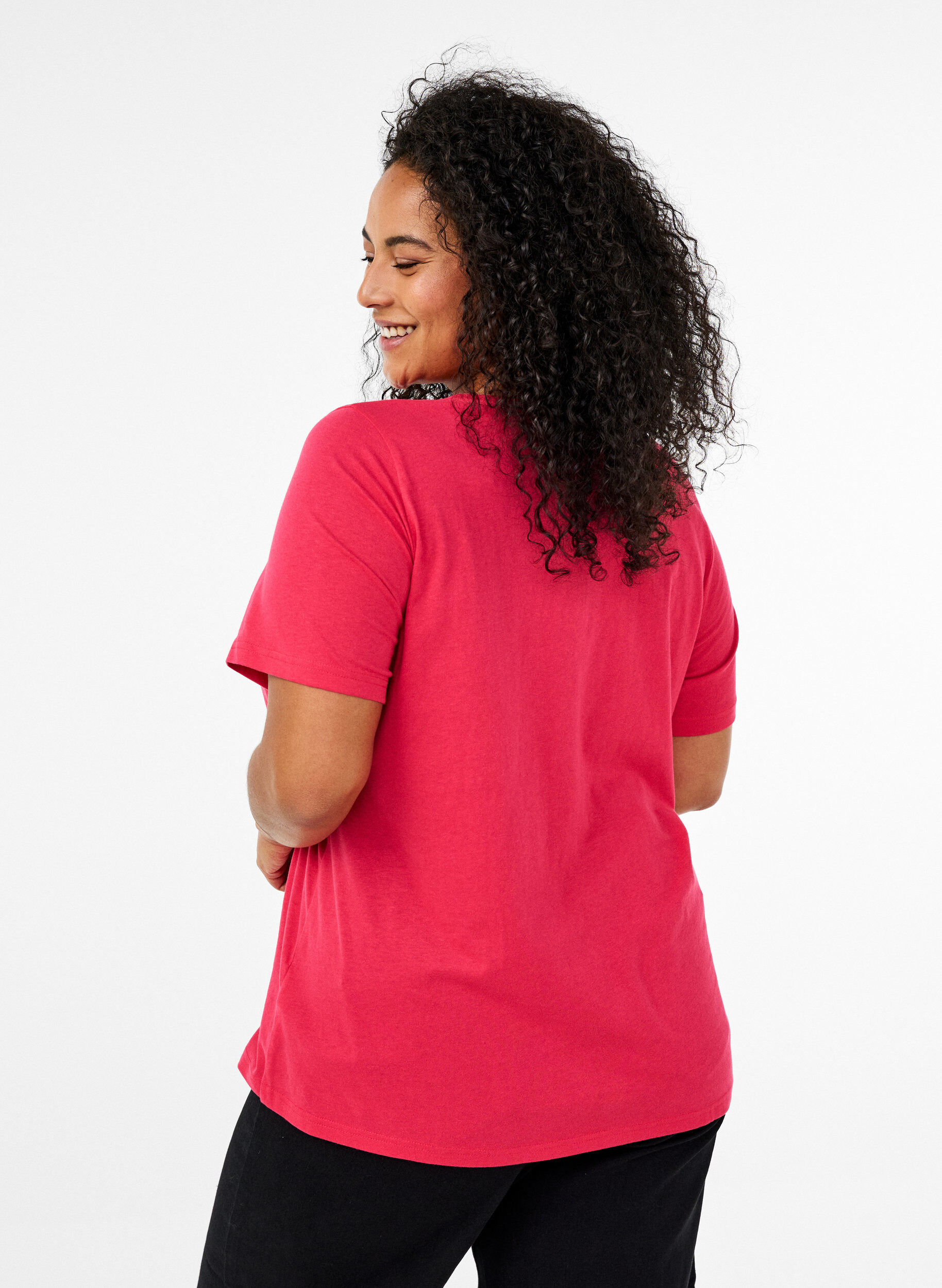 Zizzi FLASH &ndash; T-shirt avec motif, Rose, Model image number 2