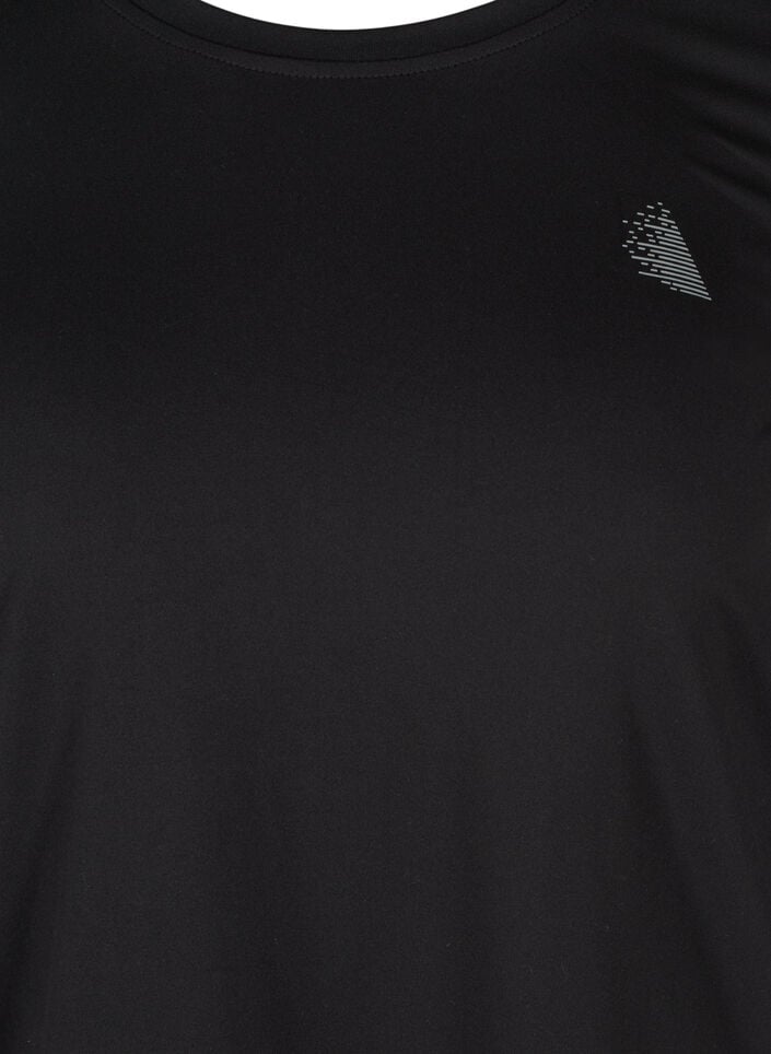 Blouse d'entra&icirc;nement &agrave; manches 3/4, Noir, Packshot image number 2