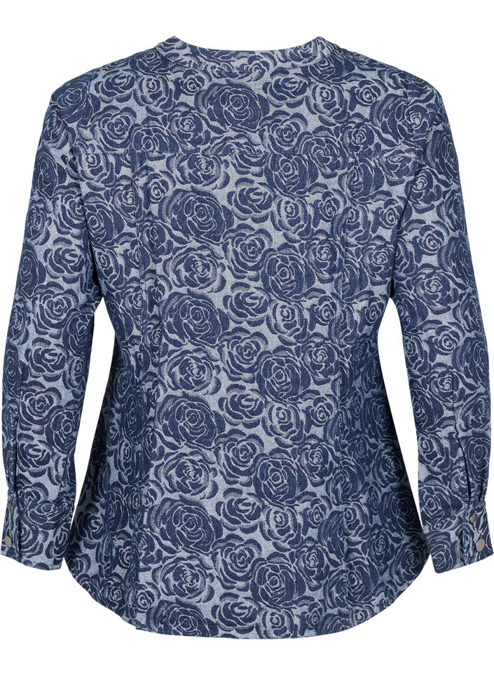 Chemise en jean avec motif de roses, Denim Rose AOP, Packshot image number 1