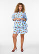 Blouse en coton avec imprim&eacute; tomates et peplum, Bleu Clair, Model image number 1
