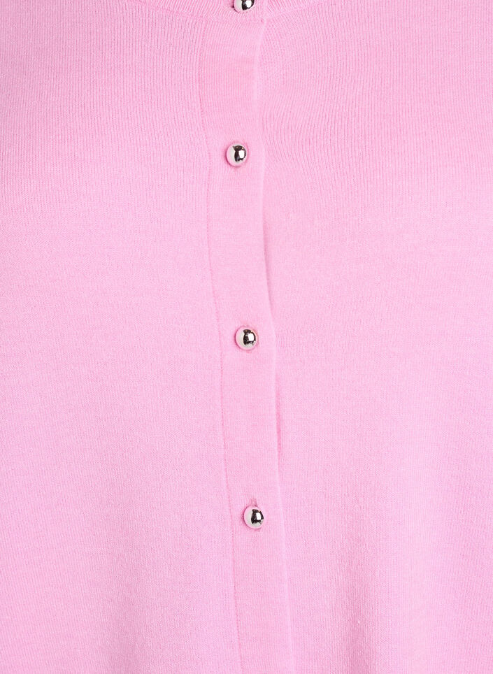 Cardigan à boutons ronds, Rose, Packshot image number 2
