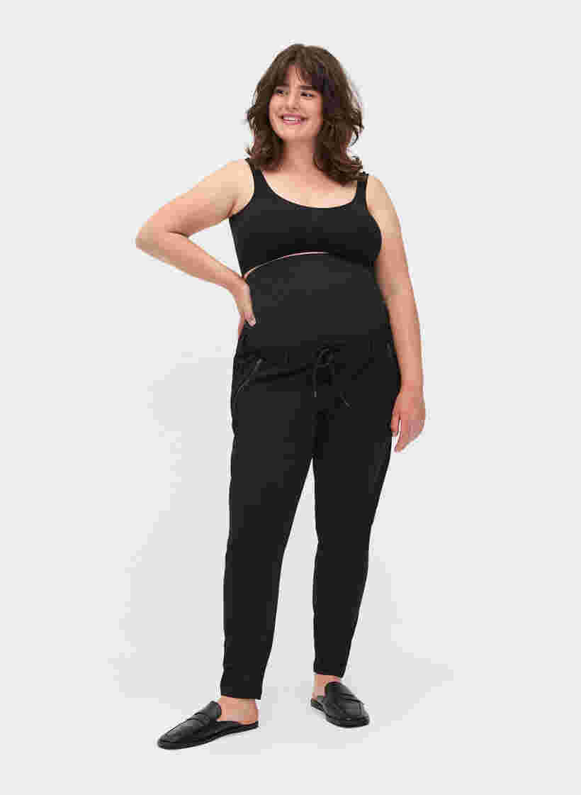 Pantalon de grossesse Maddison avec fermeture éclair, Black, Model image number 0