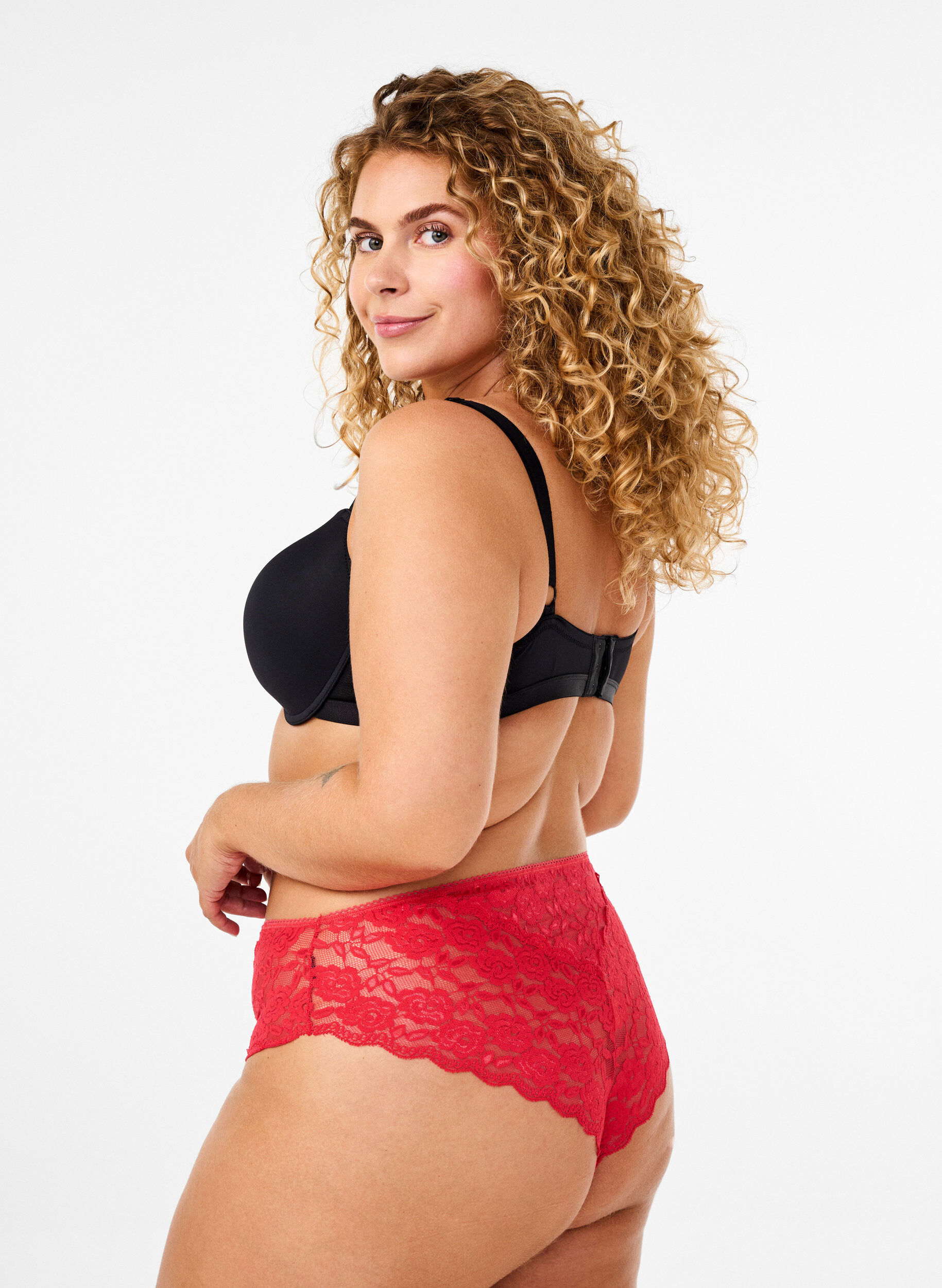 Zizzi Culottes en dentelle br&eacute;silienne, Tomato Puree, Model image number 1