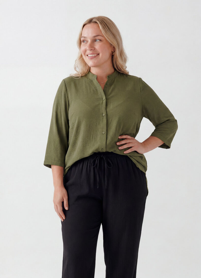 Tunique avec manches 3/4, Vert, Model image number 0