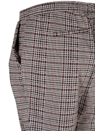 Geknipte Maddison broeken met geruit patroon, Brown Check, Packshot image number 3
