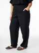 Pantalon ample en lin et viscose, Noir, Model image number 2