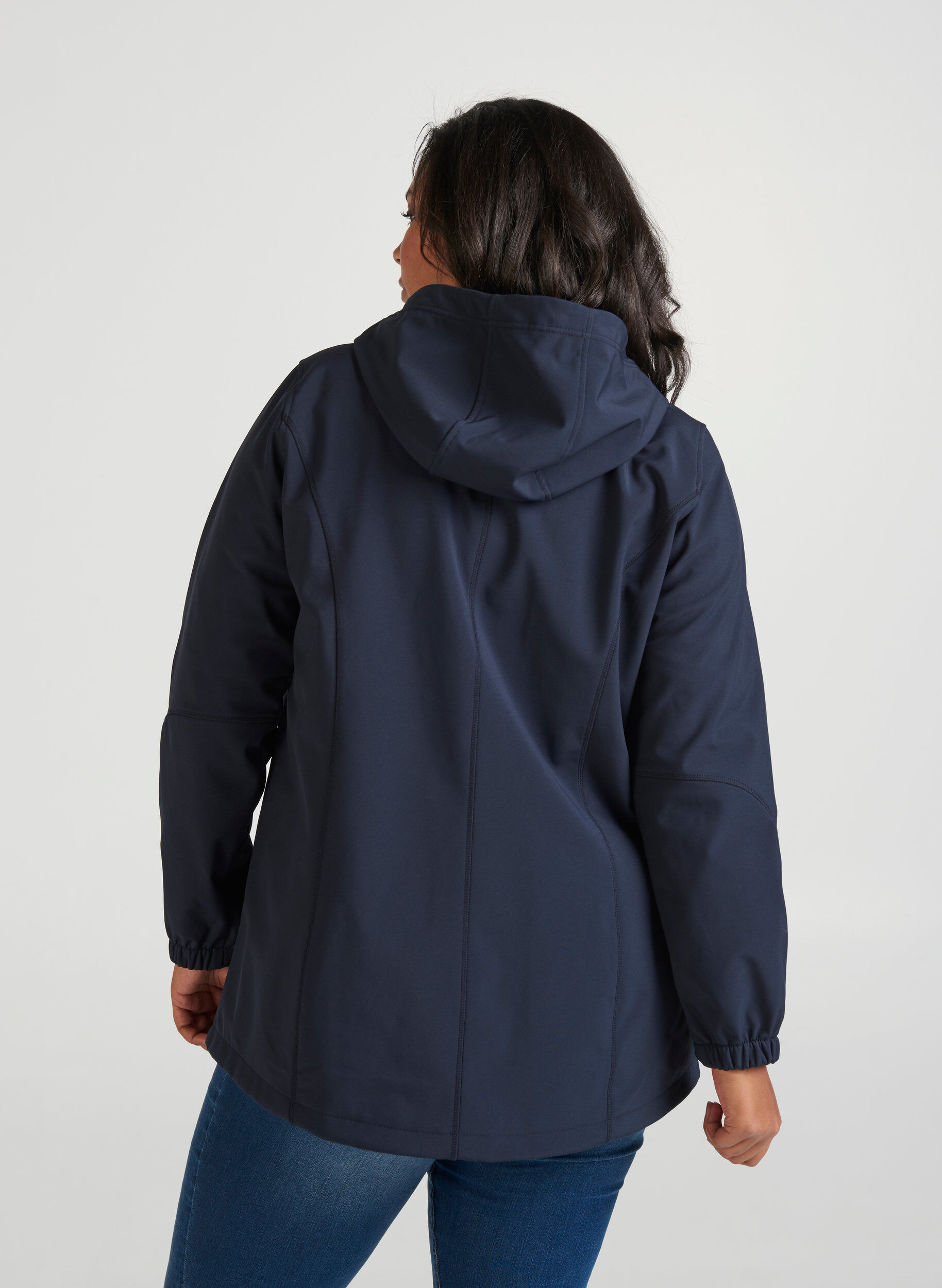 ZizziKorte softshell jas met capuchon, Night Sky, Model image number 1