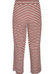 Pantalon de pyjama ray&eacute; &agrave; taille haute et coupe ample, Rouge, Packshot image number 1